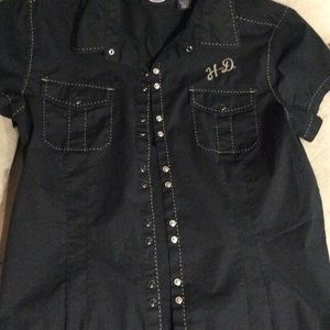 Haley Davidson short sleeve shirt.
